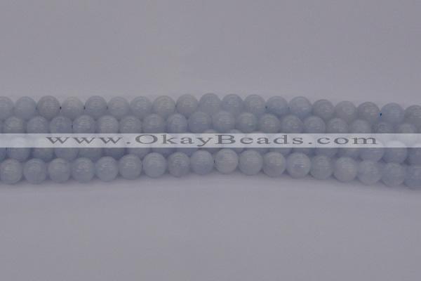 CCA406 15.5 inches 8mm round blue calcite gemstone beads