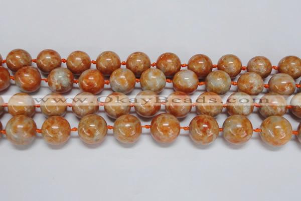 CCA456 15.5 inches 16mm round orange calcite gemstone beads