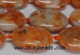 CCA483 15.5 inches 15*20mm oval orange calcite gemstone beads