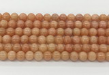 CCA515 15.5 inches 8mm round peach calcite gemstone beads