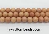 CCA518 15.5 inches 14mm round peach calcite gemstone beads wholesale