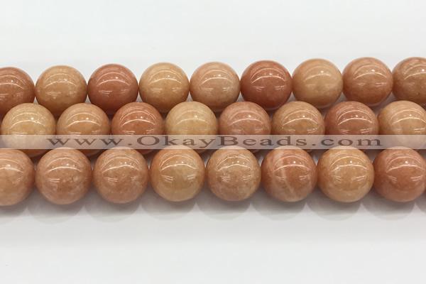 CCA519 15.5 inches 16mm round peach calcite gemstone beads wholesale