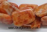 CCA59 15.5 inches 18*25mm rectangle orange calcite gemstone beads