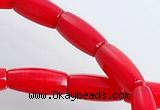 CCB04 15.5 inches 5*10mm tube shape red coral beads Wholesale