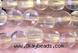 CCB1039 15 inches 4mm faceted coin citrine beads