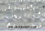 CCB1130 15 inches 4mm faceted coin gemstone beads