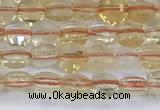 CCB1139 15 inches 4mm faceted coin citrine beads