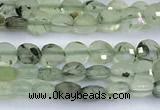 CCB1141 15 inches 4mm faceted coin prehnite beads