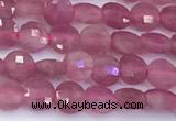 CCB1174 15 inches 4mm faceted coin tourmaline beads