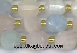 CCB1244 15 inches 7*8mm faceted morganite gemstone beads