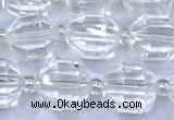 CCB1260 15 inches 9*10mm faceted white crystal beads