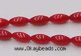 CCB132 15.5 inches 4*7mm rice red coral beads strand wholesale