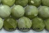 CCB1337 15 inches 8mm faceted coin jade beads