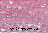 CCB1353 15 inches 2.5mm faceted coin rose quartz beads