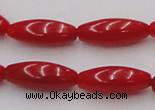 CCB136 15.5 inches 5*12mm rice red coral beads strand wholesale