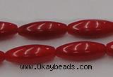 CCB137 15.5 inches 5*13mm rice red coral beads strand wholesale