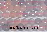 CCB1370 15 inches 4mm faceted coin morganite beads