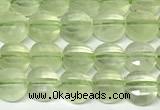 CCB1403 15 inches 6mm faceted coin prehnite beads