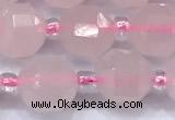 CCB1431 15 inches 7mm - 8mm faceted rose quartz beads