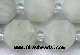 CCB1452 15 inches 9mm - 10mm faceted white moonstone beads