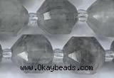 CCB1459 15 inches 9mm - 10mm faceted cloudy quartz beads