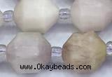 CCB1525 15 inches 9mm - 10mm faceted kunzite gemstone beads