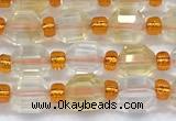 CCB1579 15 inches 5mm - 6mm faceted citrine gemstone beads