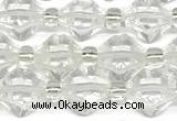 CCB1600 15 inches 10mm faceted white crystal beads