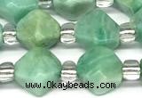 CCB1611 15 inches 10mm faceted amazonite gemstone beads