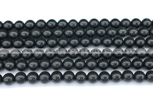 CCB1621 15 inches 8mm round shungite gemstone beads