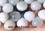 CCB1632 15 inches 6mm faceted teardrop jade beads