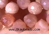 CCB1639 15 inches 6mm faceted teardrop suntone beads