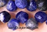 CCB1661 15 inches 6mm faceted teardrop sodalite beads