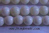 CCB301 15.5 inches 6mm round white coral beads wholesale