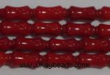 CCB50 15.5 inches 5*11mm bamboo shape red coral beads Wholesale