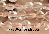 CCB535 15.5 inches 4mm faceted coin citrine gemstone beads