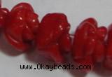 CCB62 15.5 inches 10-11mm rose shape red coral beads Wholesale