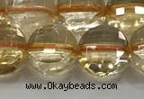 CCB686 15.5 inches 10mm faceted coin citrine gemstone beads