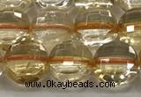 CCB723 15.5 inches 8mm faceted coin citrine gemstone beads