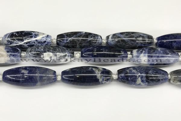 CCB780 15.5 inches 15*38mm - 16*40mm rice sodalite  beads