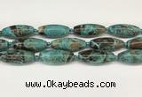 CCB784 15.5 inches 15*38mm - 16*40mm rice ocean agate beads