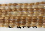 CCB812 15.5 inches 5*12mm rice pink aventurine beads wholesale