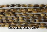 CCB815 15.5 inches 5*12mm rice yellow tiger eye beads wholesale