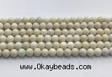 CCB822 15.5 inches 8mm round ivory jasper gemstone beads wholesale