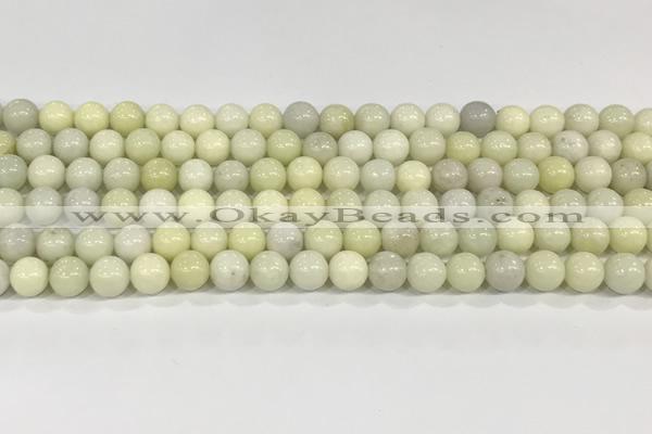 CCB829 15.5 inches 8mm round ivory jasper gemstone beads wholesale