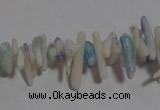 CCB89 15.5 inch 2*8mm irregular branch light blue coral beads