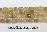 CCB892 11*15mm-12*16mm faceted cuboid citrine beads wholesale