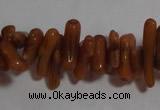 CCB90 15.5 inch 2*8mm irregular branch coffee coral beads Wholesale