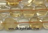 CCB907 15.5 inches 8*8mm faceted square citrine beads