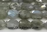 CCB927 15.5 inches 6*8mm faceted oval labradorite beads